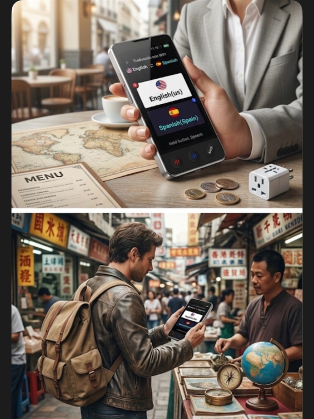 Portable Voice Translator Device - Black